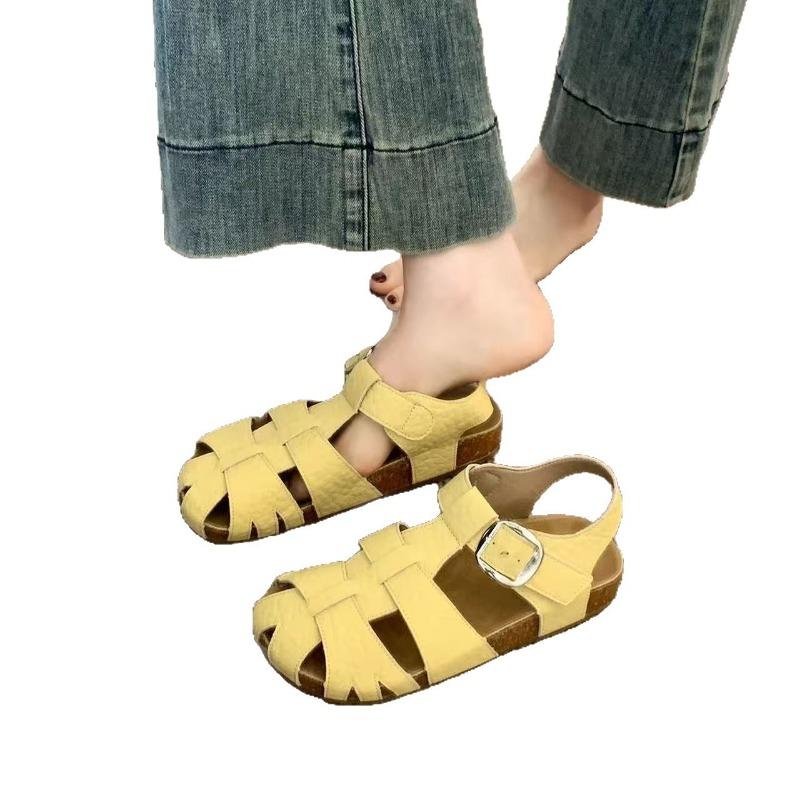 Sandals Women's Summer Outer Wear New Woven Hollow Pig Cage Shoes Thick-soled Bag Head Cool Single Shoes