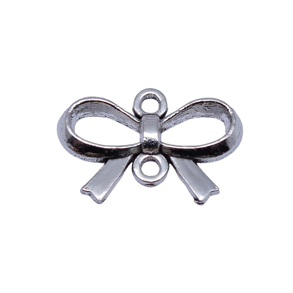 Double Hole Bow Connectors Cute Ribbon Charms For Earring And Bracelet Making