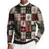 Men's Round Neck Long Sleeve Ribbed Knit Pullover