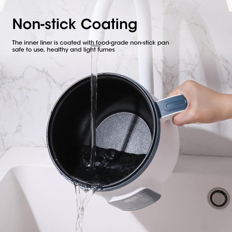 Mini Electric Cooker Home 1.7L Baby Food Cooking Pot Multi Functional Portable Non Stick Pot Intelligent Kitchen Rice Cooker