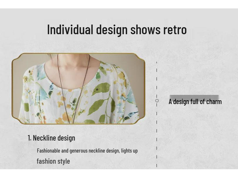 2023 Summer Pastoral Flowy Fairy Plus Size Women's Short Sleeve Dress