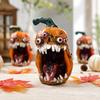 Hars Pompoen Beeldje met Uitgestoken Tong voor Halloween Huis Tafelblad Decoratie