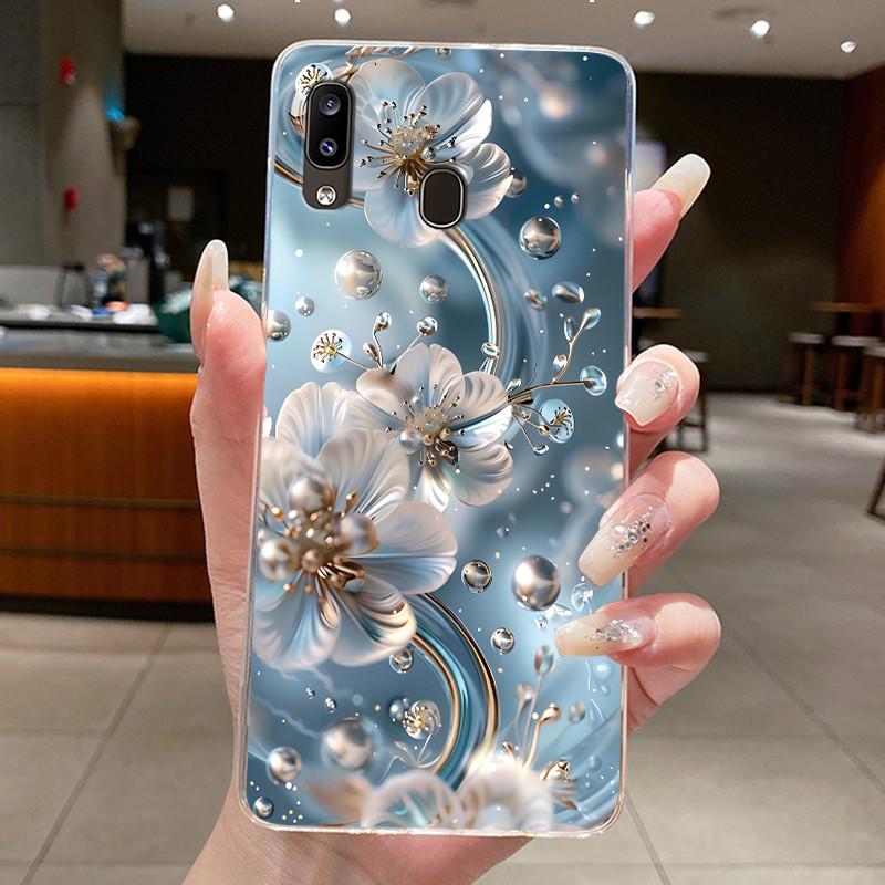 For Samsung Galaxy A40 A20e Casing Clear Fashion Butterfly Flower Protective Silicone Soft Case For Samsung A40 A20e Cover Shell