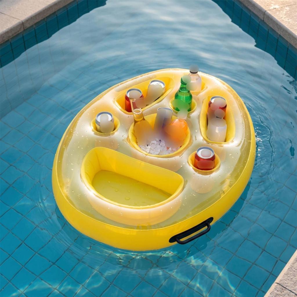 Floating Ice Bar Tray Stable Inflatable Pool Quick Inflation for Party Hosts