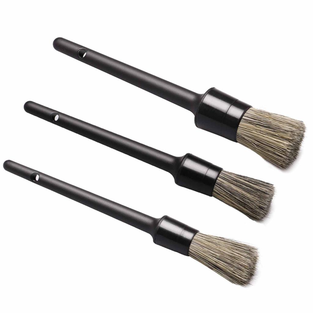 Car Wash Brush Soft Pig Bristle Body Brush for Car Wheel Cleaning Air Conditioner Cleaning Brush Cleans Interior Gap and Will Not Scratch Your No Car