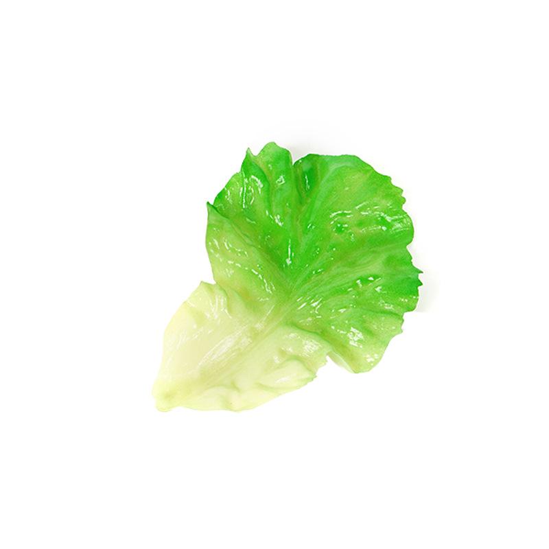 Mini PVC Lettuce Leaf Fake Food Props for Play and DIY