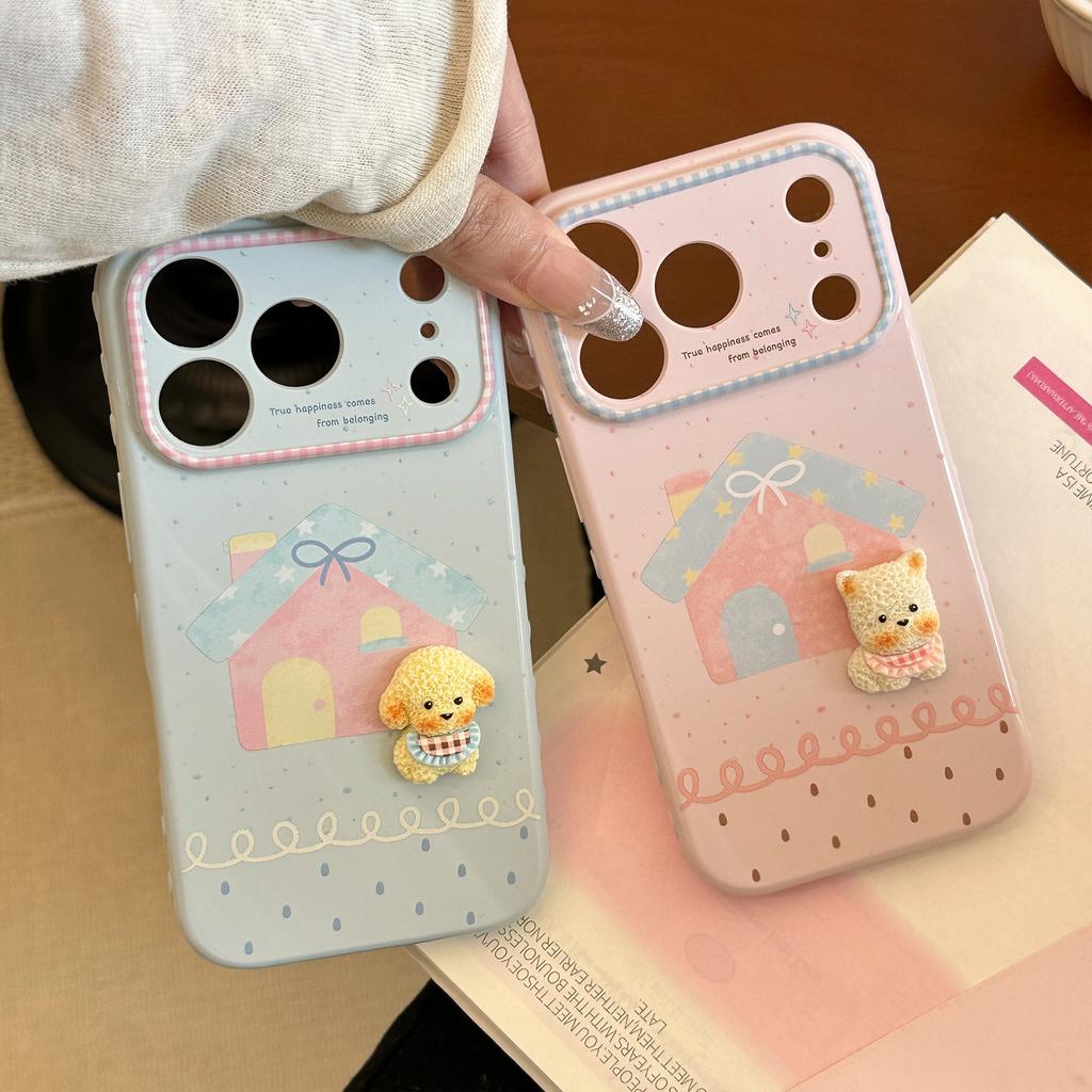 Applicable iphone17promax Apple16Phone case13Three-dimensional cute puppy14Korean Style15Highly attractive and soft