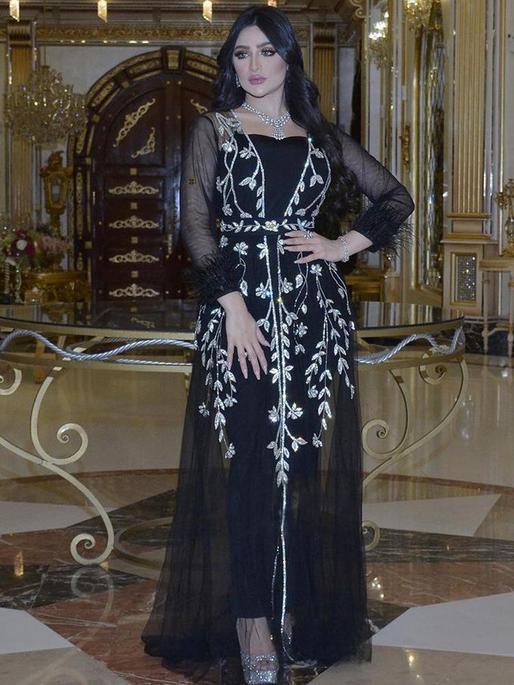 2025 Spring and Summer New Women's Hot Diamond Robe Dress