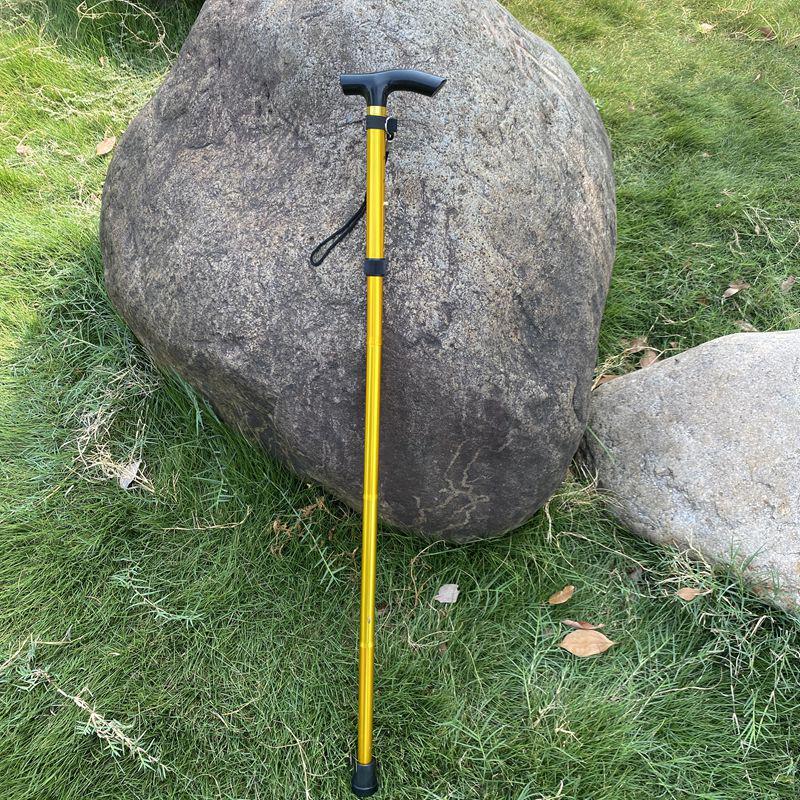 

Adjustable Aluminum Folding Trekking Poles with Anti-slip Grip for Hiking and Elderly Support 85-95 cm золотий