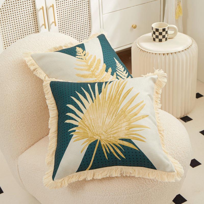 Business Gift Souvenir Linen Digital Printing Tassel Back Pillow Bedside Pillow