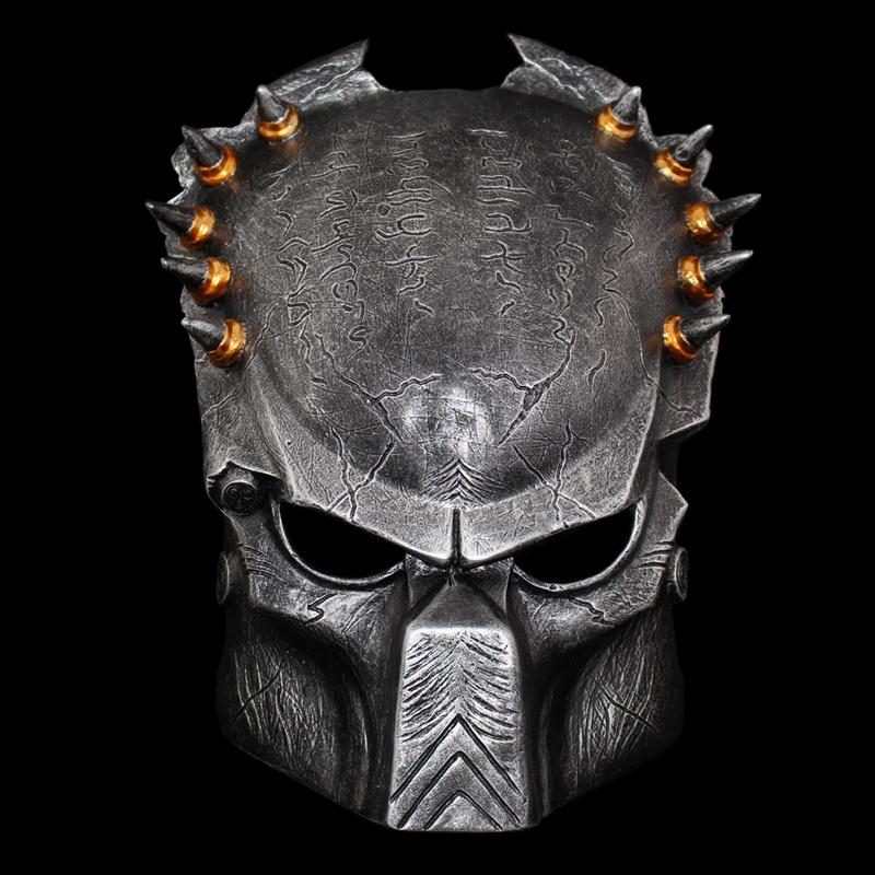 Movie Alien Predator Cosplay Mask Costume Helmet Props Antenna Halloween Party Horror Full Face Head Mask Toys
