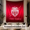 Custom Text Tapestry Monaco FC Print Wall Tapestry Indoor Living Room Wall Decor