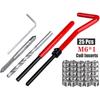 Fixinus 30 Piece M6 X 1.0Mm Thread Repair Ert Kit, Stainless Steel Thread Repair Kit Helicoil Coil Compatible Hand Tool Set For Auto Repair