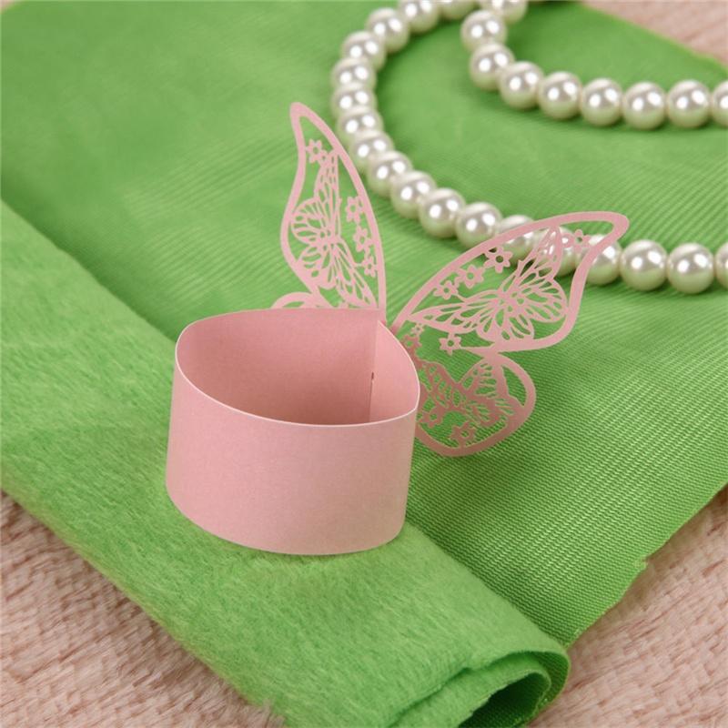 50Pcs Butterfly Napkin Ring Paper Holder Table Party Wedding Favors BanquetUTSG 50Pcs Butterfly Napkin Ring Paper Holder Table Party Wedding Favors BanquetUTSG