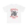 T-shirt Unisexe Vintage Motley Crue 1986 Tournée de Groupe de Rock, Coton Lourd Classique
