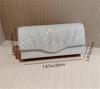 Damen Clutch Silber Abendtasche Clutch Glänzend Elegante Tasche Lady Schultertasche Handtasche Damen Party Hochzeit Glitzer Clutch Geldbörse