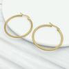 Stainless Steel Vacuum-Plated Large Round Circle Earring Pendant Charm