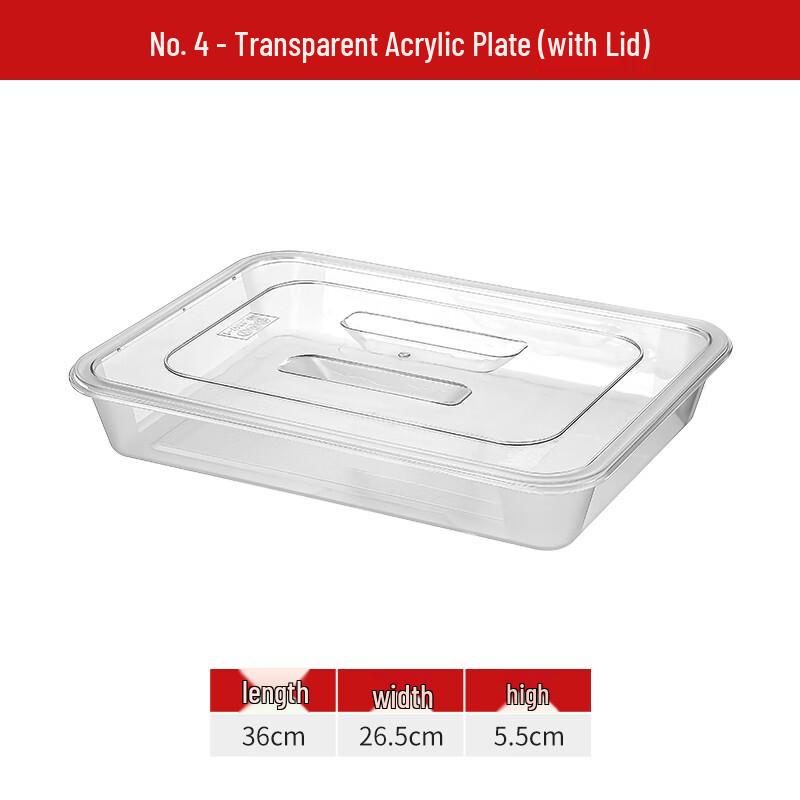 Wuhe Transparent Acrylic Rectangular Display Tray with Lid