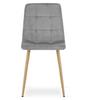 KARA chair - light grey velvet / oak legs x 2