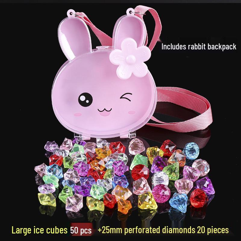 DIY Princess Jewelry Kit: Transparent Acrylic Gemstone Toys for Girls