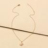 Simple Gold Color Sun Pendant Necklace for Women Niche Design Elegant Clavicle Chain Personality Choker Wedding Party Jewelry