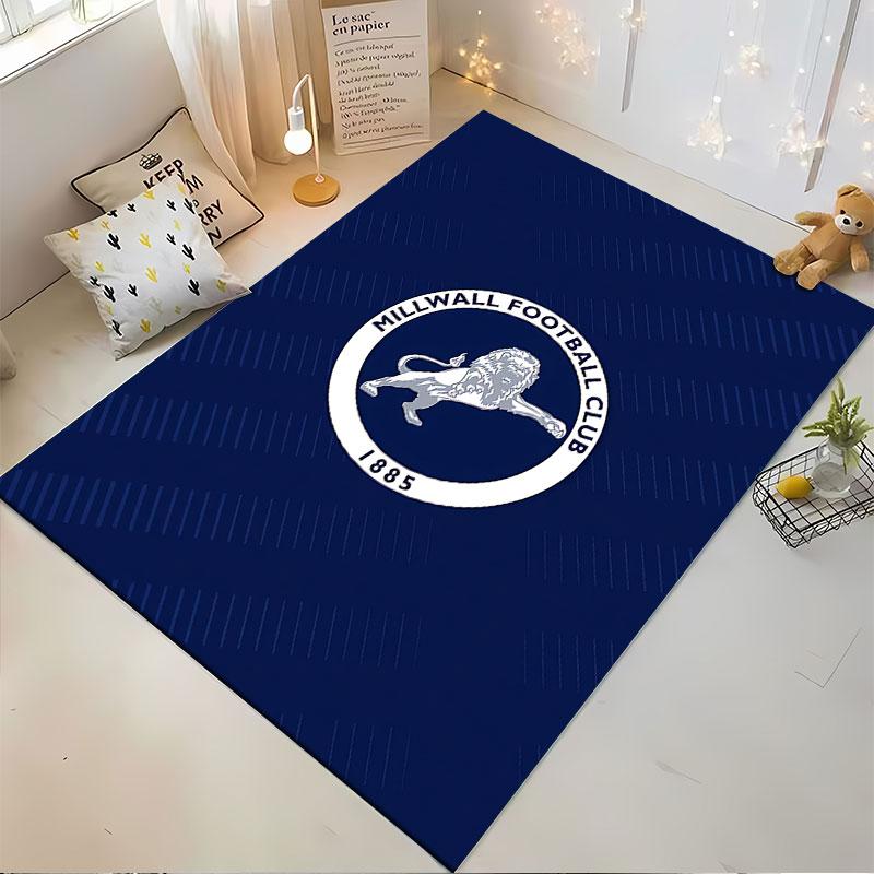 Tappeto Logo Millwall FC adatto come tappetino antiscivolo per il soggiorno o il divano della camera da letto