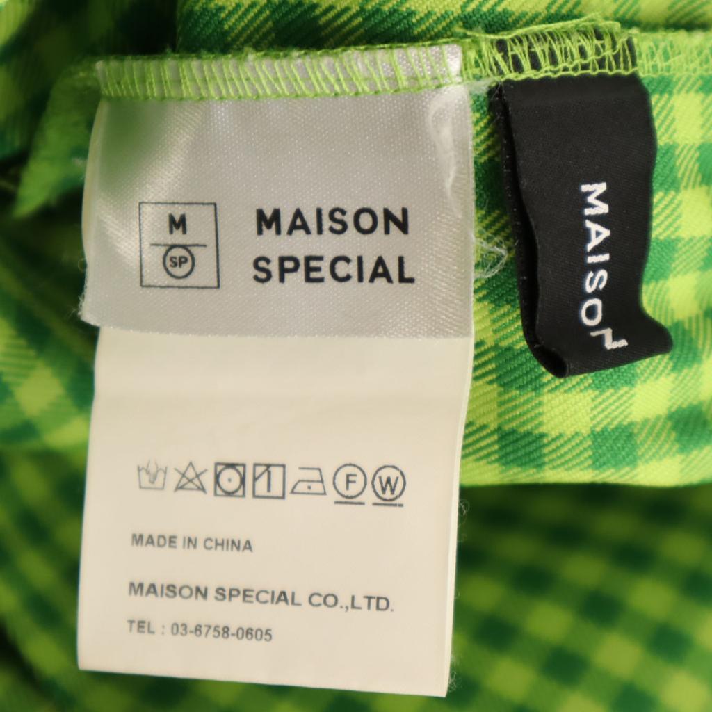 MAISON SPECIAL Gingham Check Pattern Flare Pants FREE Bell Bottom Women Used