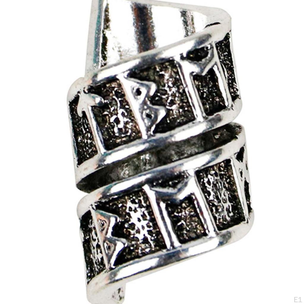 20x antika Silver Dreadlocks Pärlor Metall Hårringar Skägg för DIY Armbandshänge