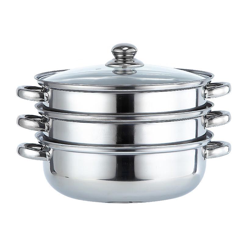 Zhenggang Stainless Steel 3-Layer Soup Pot Steamer 28cm
