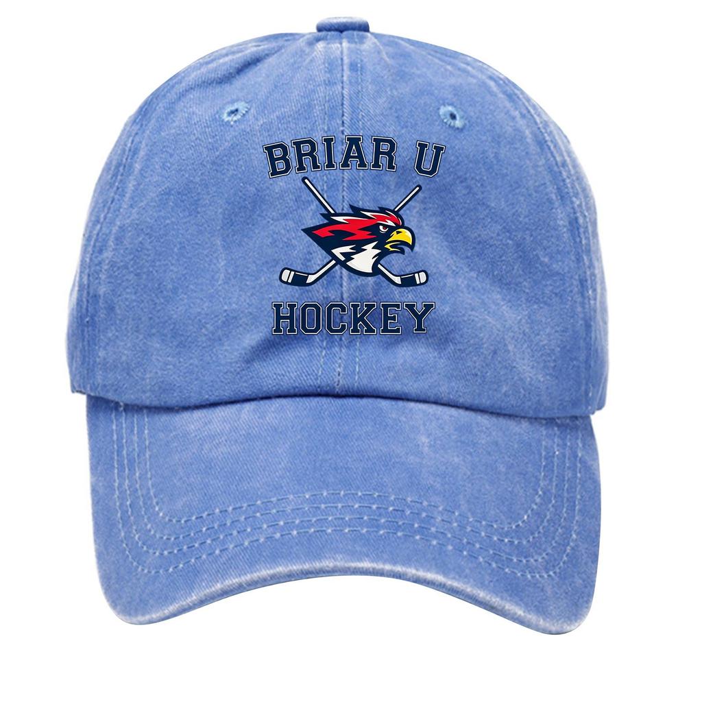 Washed Cotton Baseball Cap Soft Top Vintage Style Adjustable Denim Hat with Embroidered Logo and Distressed Finish for Casual Wear