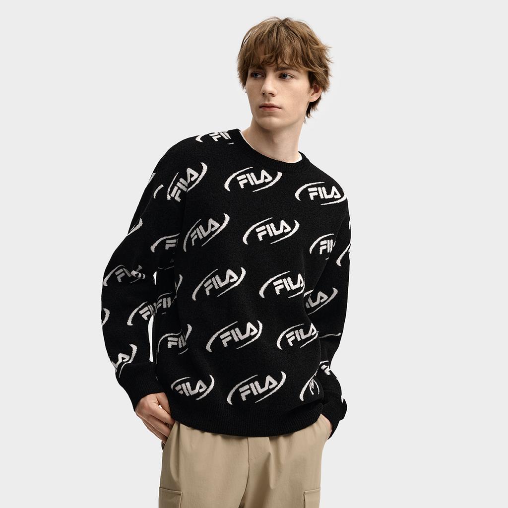 FILA ORIGINALE Sweaters Unisex Jet Black Crew Neck Moderate Other F51U549407FBK
