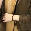 Handmade 6mm Golden Silk Sandalwood Bracelet, Retro New Chinese Ethnic Jewelry for Women, Travel Souvenir