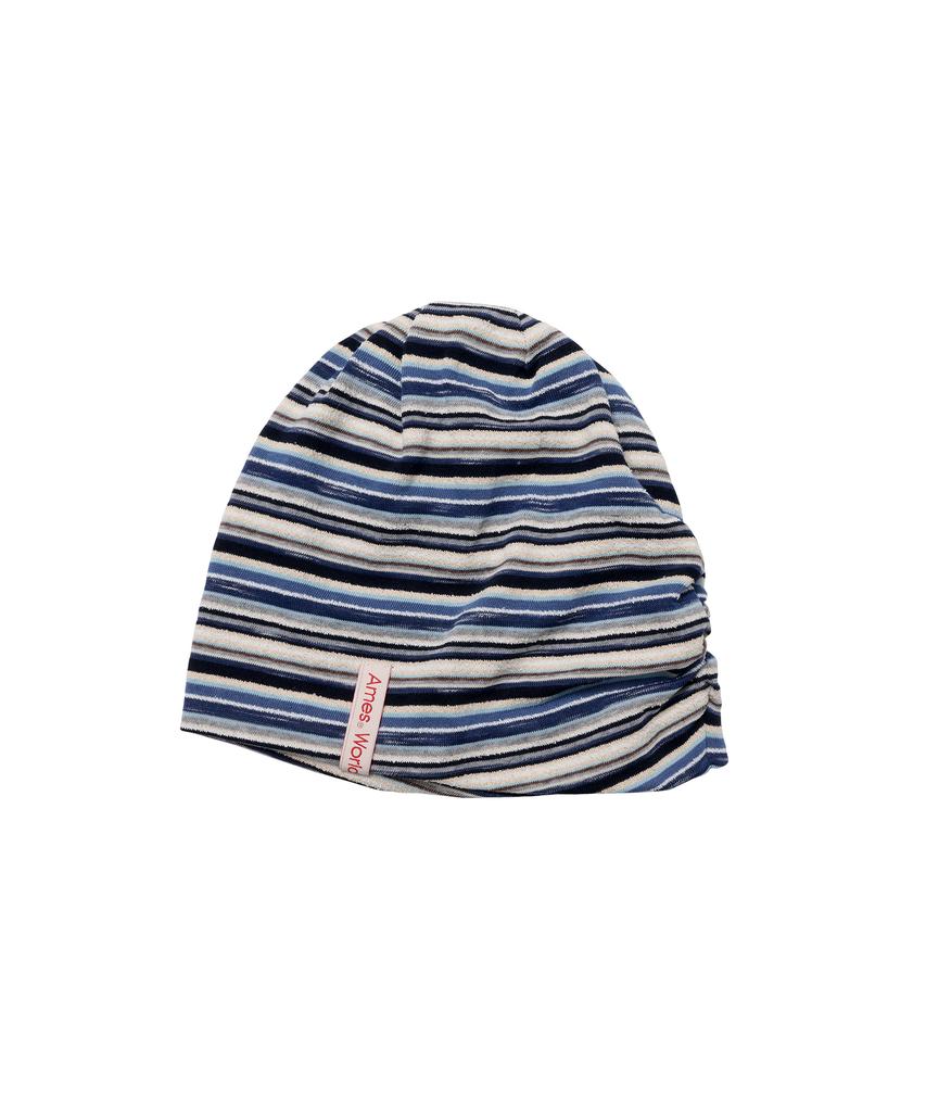 AMES-WORLDWIDE Soft Stripe Beanie Blue