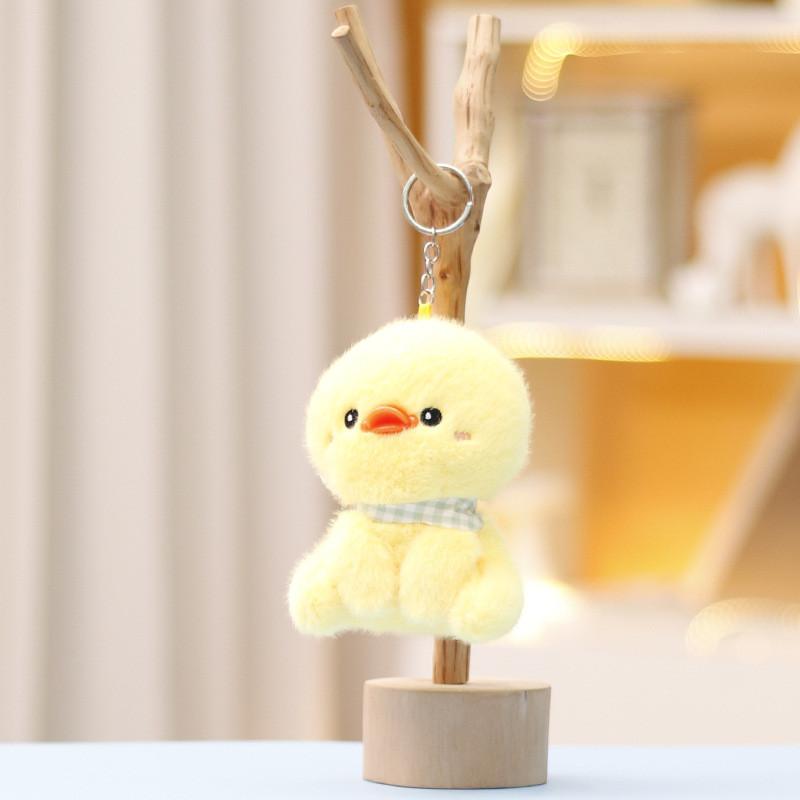 Bear Rabbit Duck Keychain Cute Cartoon Girl Backpack Hanging Plush Doll Gift