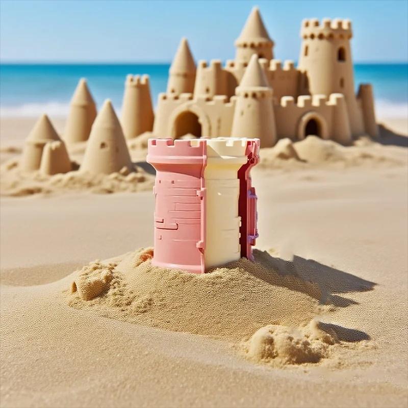 1Pcs Three-Piece Castle Molds For Outdoor Beach Sand Suitable For Playing With Sand And Having Fun On The Seaside Beach