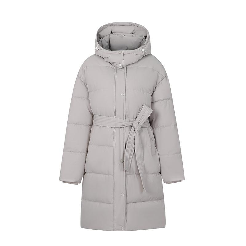 Down cotton clothes for women's winter new over-knee long casual loose and thin thickened jacket for women's thermal hooded