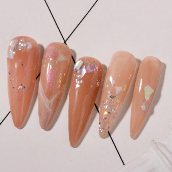 Yousheng 1Box Manicure Decoration Stylish Compact Wide Application Colored Shell Stones Nail Decoration for Phone Case