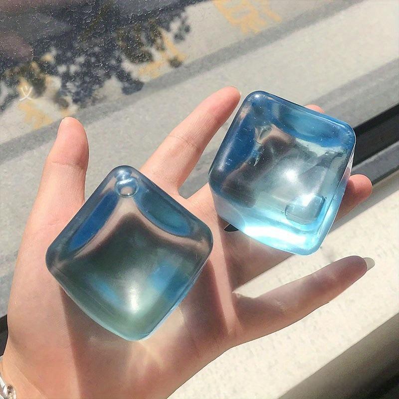 1/2 Stück [Transparente Eisblöcke] Transparente Eisblöcke zum Quetschen und Spielen | Maltose-Bonbon