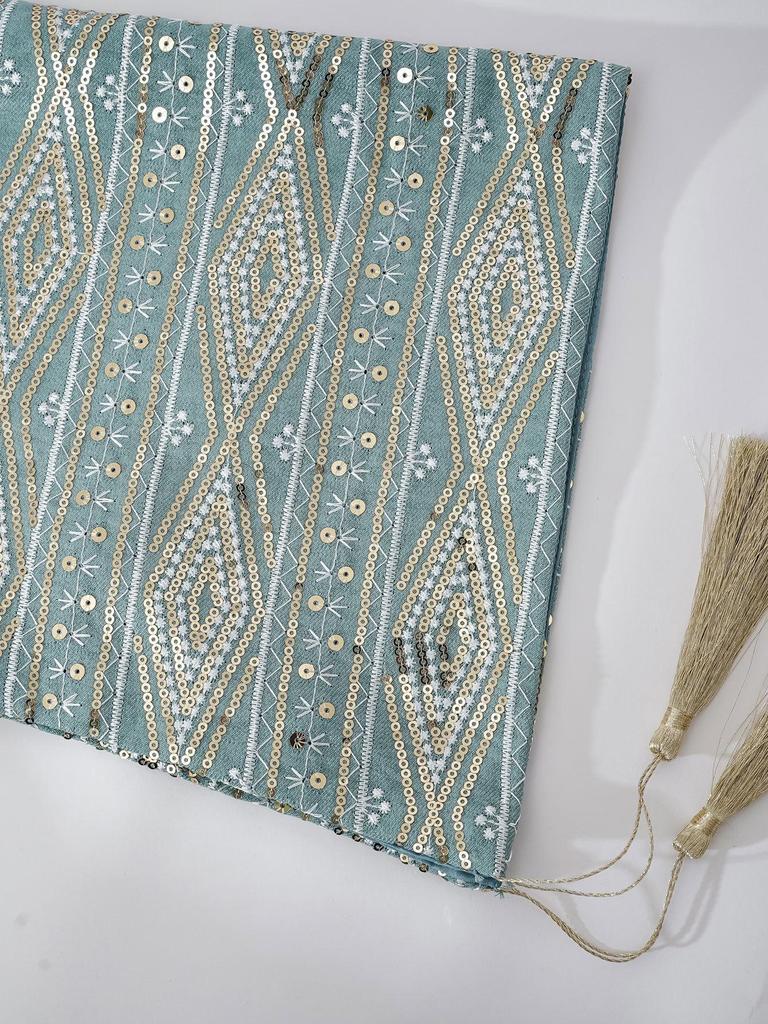 Spring/Summer Tassel Leaf Embroidered Muslim Long Dress - Elegant & Fashionable Cover-up Robe