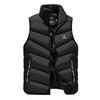 Gilet imbottito spesso senza maniche da uomo, giacca invernale casual