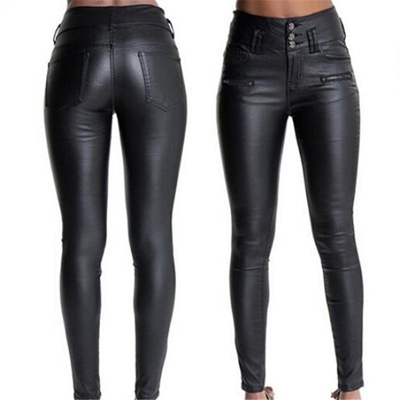 Womens Sexy Fashion Faux Leather Tight Pants With Premium Quality And Timeless Appeal