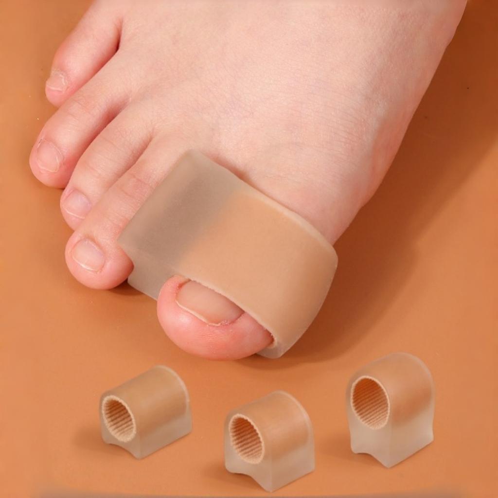 2Pcs Single Hole Toe Spreader Silicone Bunion Corrector Hallux Valgus Toe Straightener Separator for Pain Relief