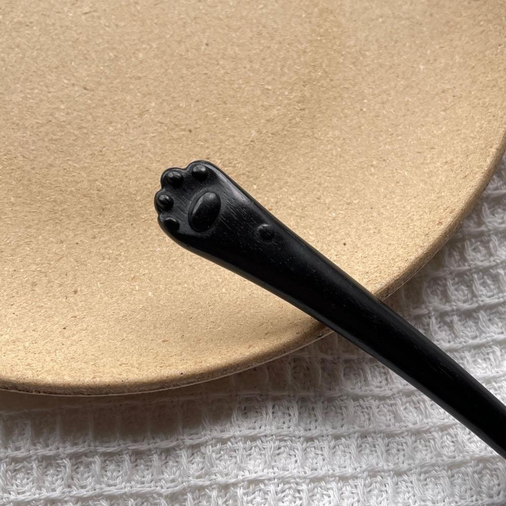 Kopfschmuck Sandelholz Katze Haarnadel Holz Ebenholz Kätzchen Haarstab Hanfu Accessoire