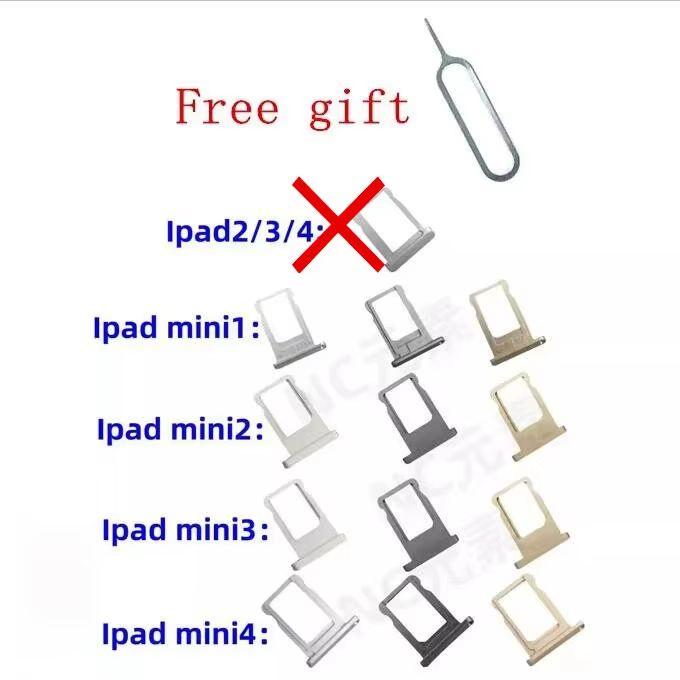 SIM Card Tray : Replacement for iphone IPad mini1/2/3/4 -Quality Perfect Fit Sim Card Holder Slot adapter and Micro SD Card Tray