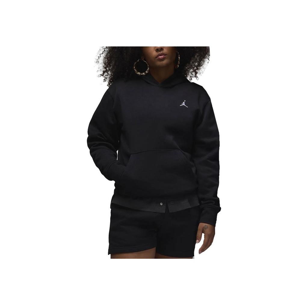 Jordan Brooklyn Pullover Hoodie Solid Color Comfortable Soft Breathable Loose Long Sleeve Sweatshirt Unisex Hoodies Black FV7281-010