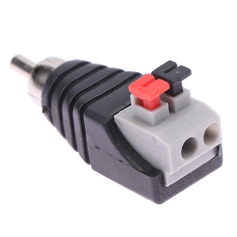 2 Stück Lautsprecherkabel zu Audio-Steckerkabelbuchse Schnellpressstecker Cinch-Steckverbinderadapter Lautsprecheranschluss Universalkabel