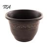 Classical Patterned Planters Resin Flower Planters, Vintage Plant Pot with Drainage Hole & Saucer, Lightweight Non Chip for Indoor Outdoor,