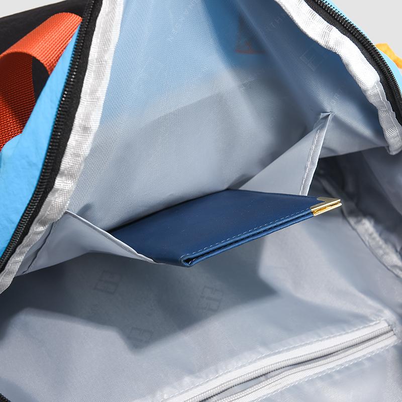 Lightweight Backpack Women's Color Block Shoulder Bag Multi-Function Commuter Crossbody Bag