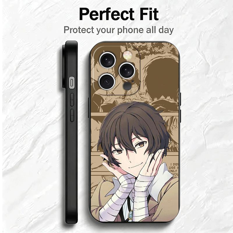 Bungo Stray Dogs Dazai Soft Phone Case for iPhone 16 16E 17 Air 15 Pro Max 14 Plus 13 Mini 11 12 7 Black Cover Back Shell