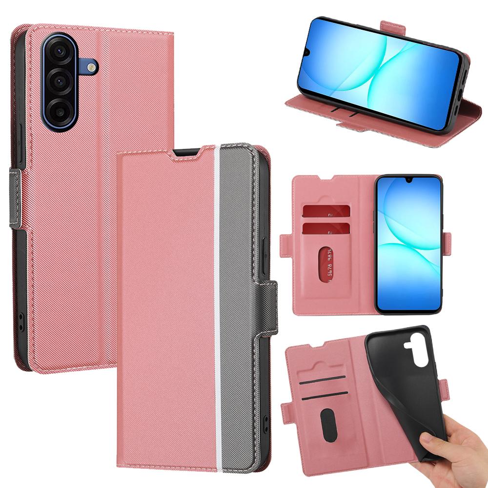 For Samsung Galaxy A17 5G Case Card Holder Twill Texture Leather Phone Cover